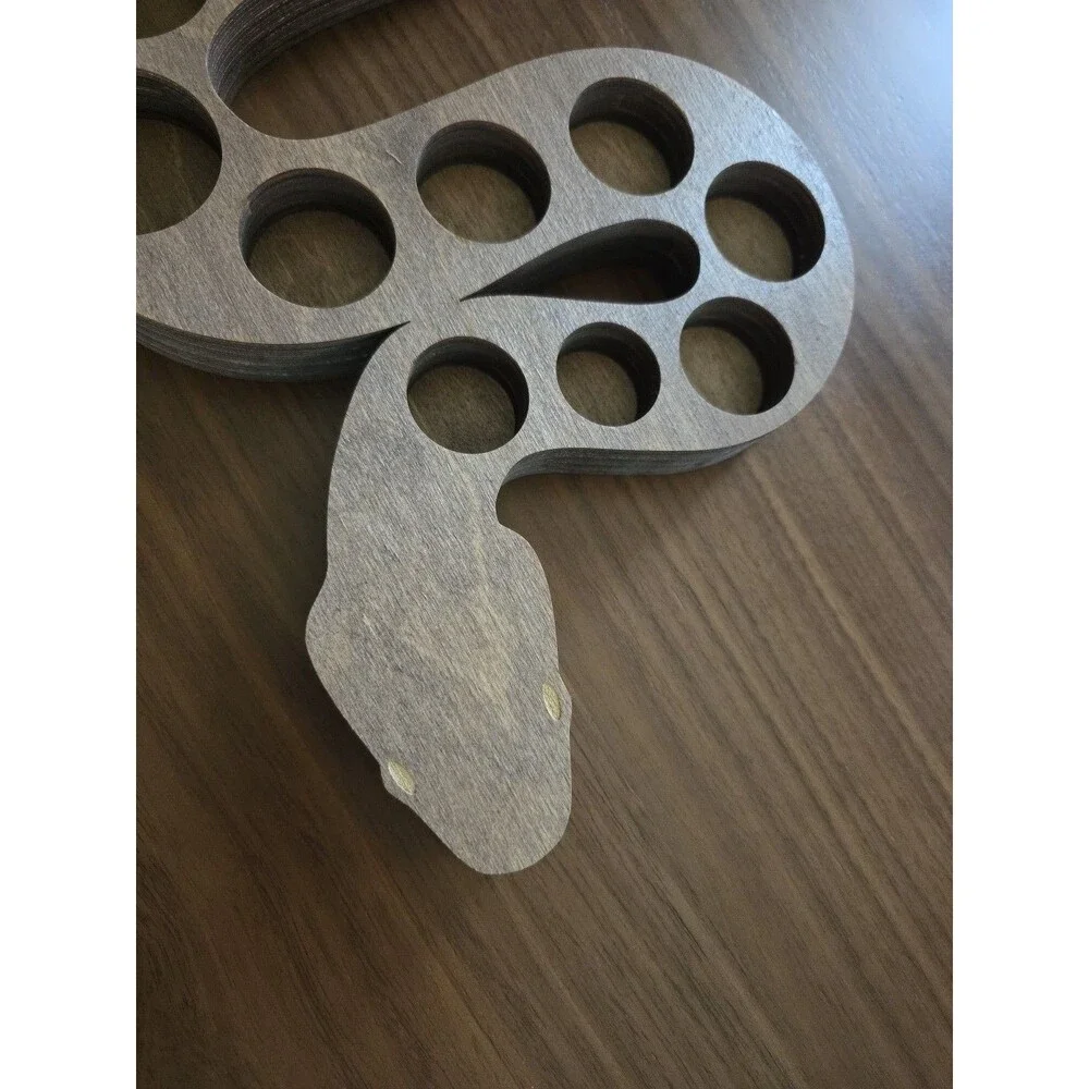 Wood Snake Decor Wall Art Laser Cut Wall Art Crystal Holder